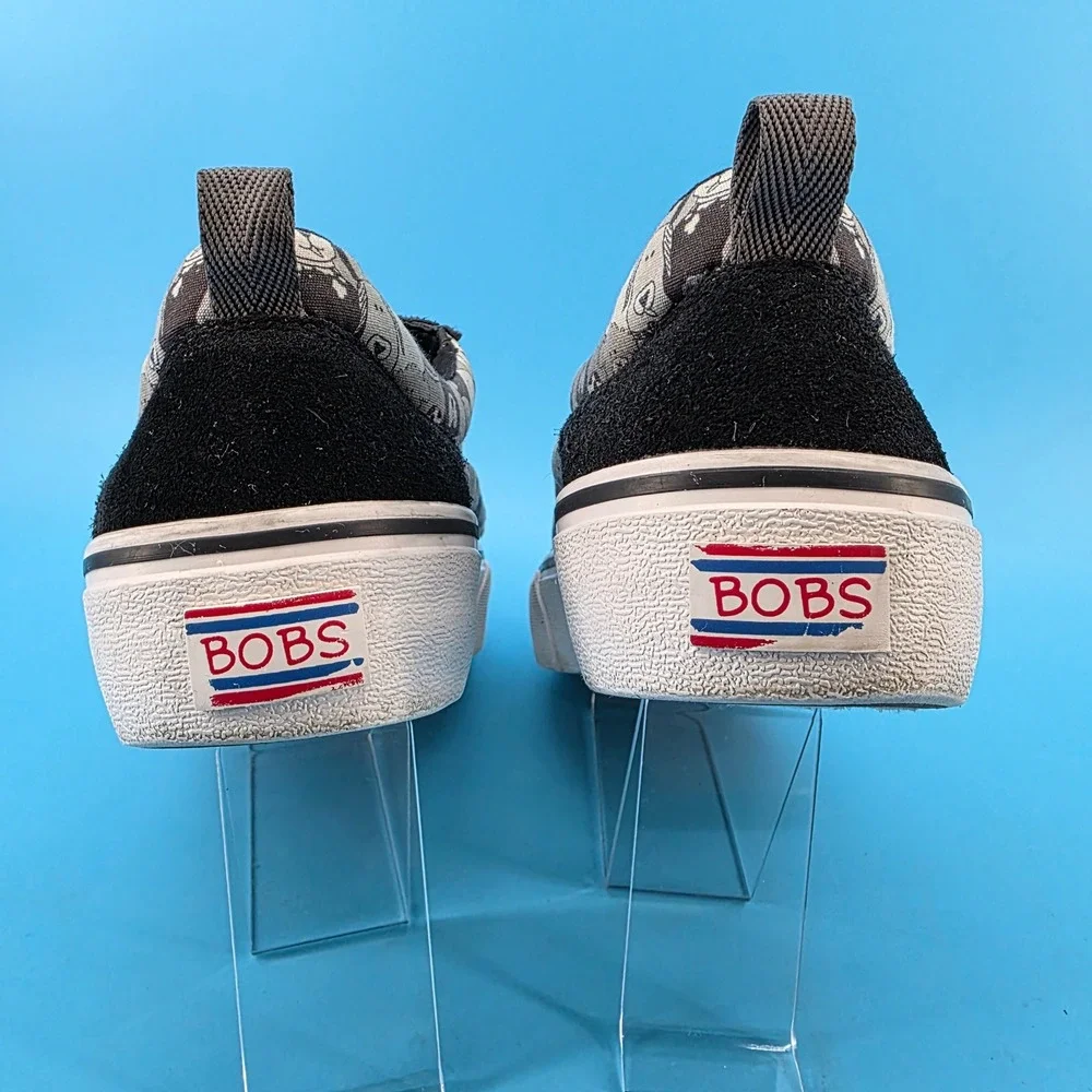 Skechers BOBS for Dogs Black Grey Dog Print Sneakers Low Top 33294 Womens 10 - Picture 5 of 14